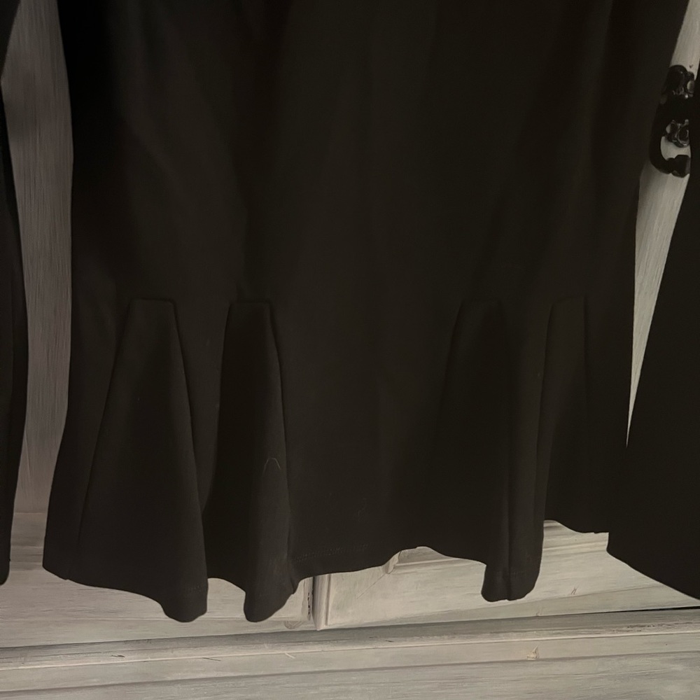 Catherine Malandrino Black Pleated Peplum Career Top - Picture 2 of 4